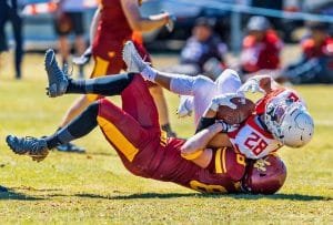 Två amerikanska fotbollsspelare